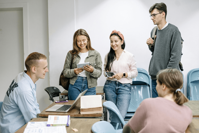 Students discussing